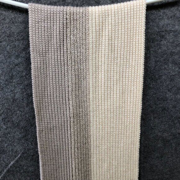 Kate Spade Wool Blend Winter Scarf Womens OS Cream Beige Knit Rectangle Long - Picture 4 of 8